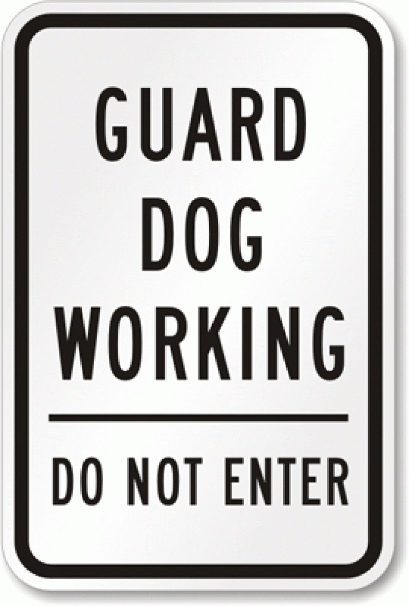 Guard-Dog-Working-Traffic-Sign-S-6981